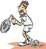 Tennisspieler Cartoon