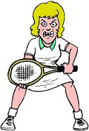 Tennisspieler Cartoon
